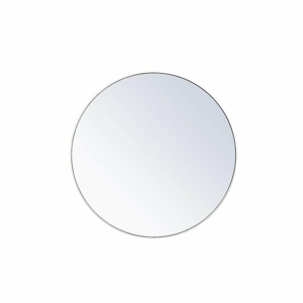 Elegant Decor 42 in. Metal Frame Round Mirror, White MR4044WH